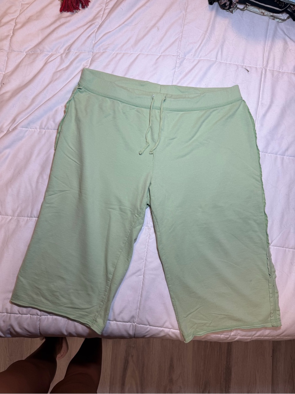 No Boundaries Light Mint Drawstring Bermuda Shorts